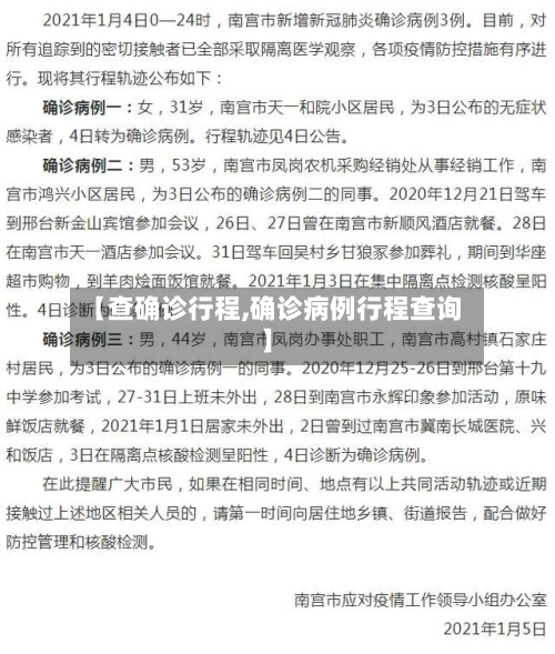 【查确诊行程,确诊病例行程查询】-第3张图片