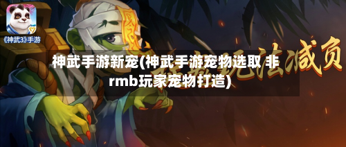神武手游新宠(神武手游宠物选取 非rmb玩家宠物打造)-第2张图片