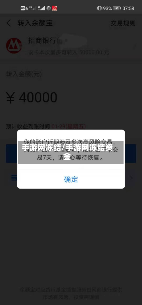 手游网冻结/手游网冻结资金