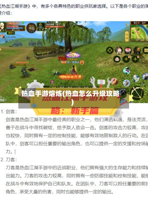 热血手游熔炼(热血怎么升级攻略)